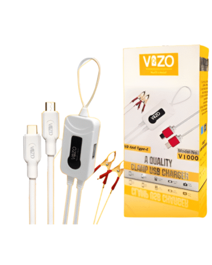 4 In-1 Charger V1000 Clamp Usb Charger | Data Charging Cable For Android Mobile Phones