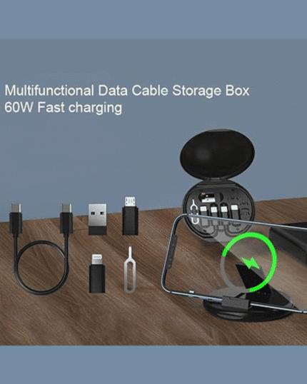 Multifunctional Data Cable Set 60w Fast Charging Cable For Android & Iphone (random Color)