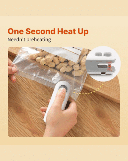 Heat Sealing Machine 2 In 1 Cutting And Sealer Usb Rechargeable ( Random Color)