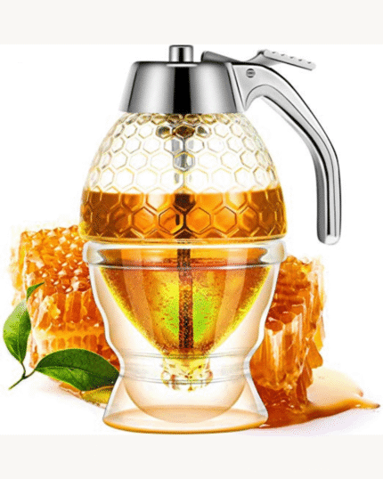 Honey Dispenser Juice Syrup Pot Jar For Kitchen Bee Drip Storage 200ml