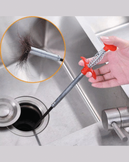 Stainless Steel Hair Catching Drain Cleaning Wire Spring (90cm)