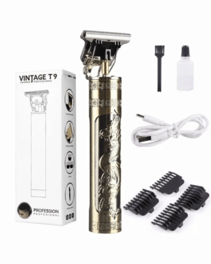 Metal Body – Vintage T9 Trimmer And Hair Clipper Cutting Machine For Men | Golden Color Trimmer