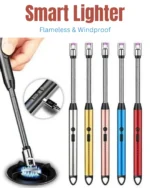 USB rechargeable flameless windproof arc lighter with flexible neck
