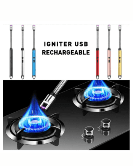 Rechargeable Electric USB  stove Lighter with Long Neck Led (random color)